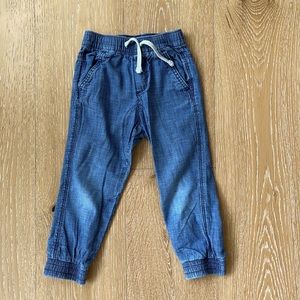 EUC old navy 3t chambray joggers